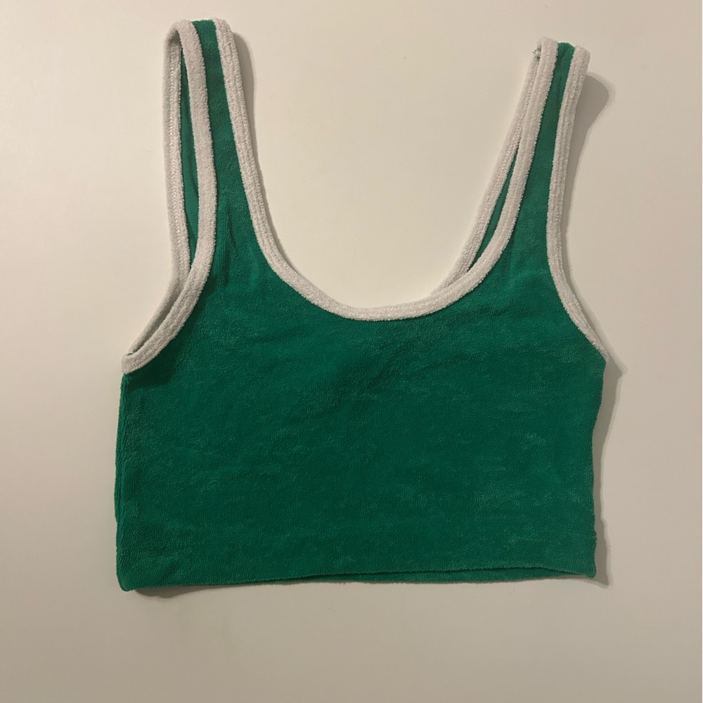 Green tank, barely worn size S